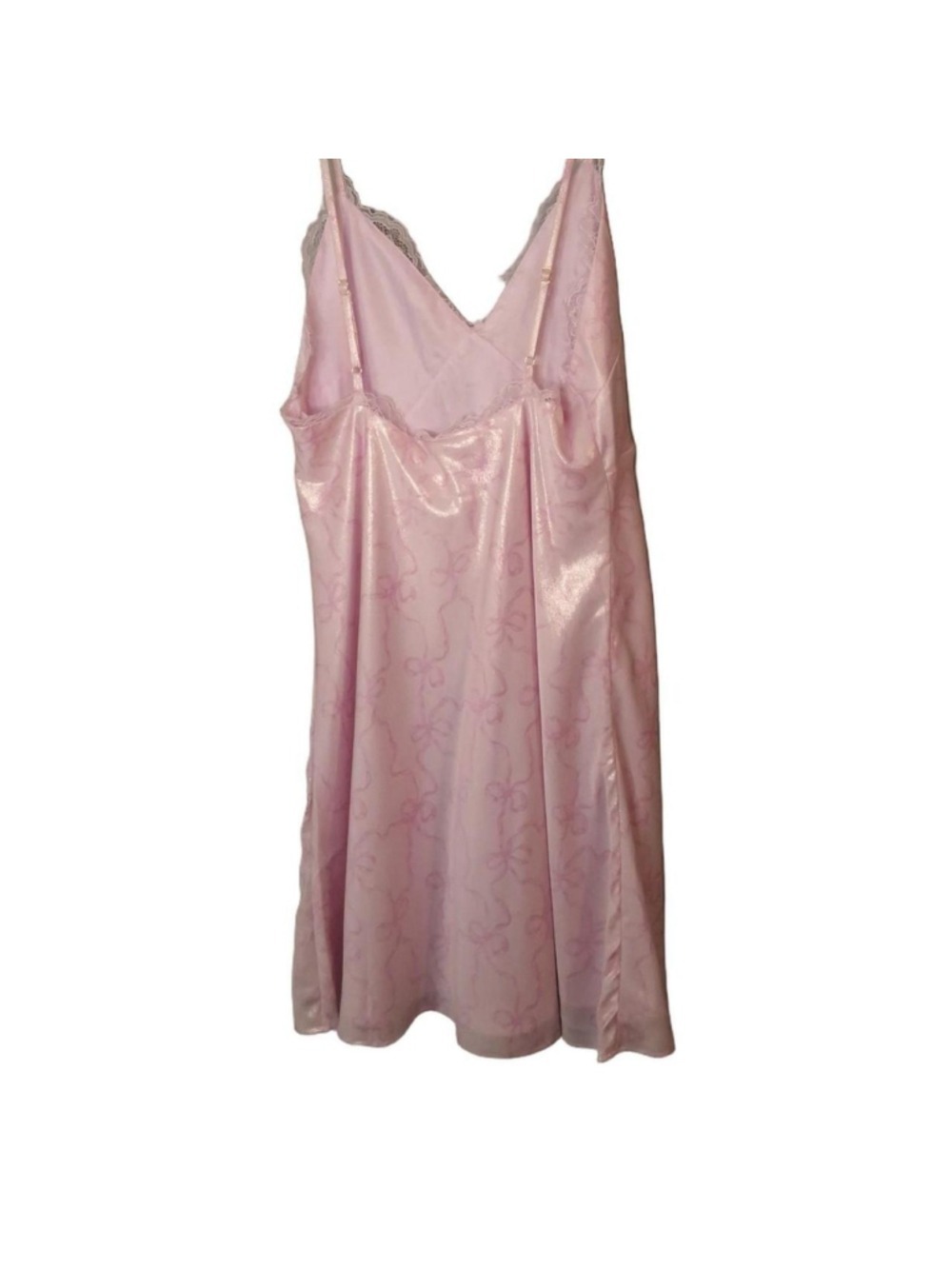 NWT LoveShackFancy Pink Victoria's Secret Satin Mini Dress Small Coquette - Picture 5 of 5